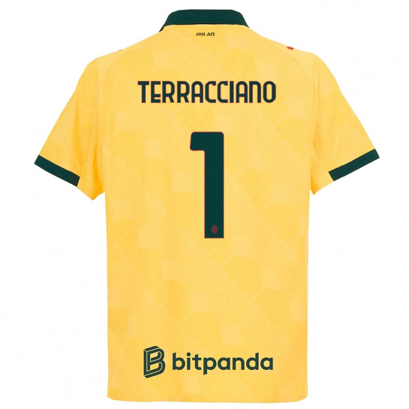Danxen Men Pietro Terracciano #1 Yellow Black Third Jersey 2025/26 T-Shirt