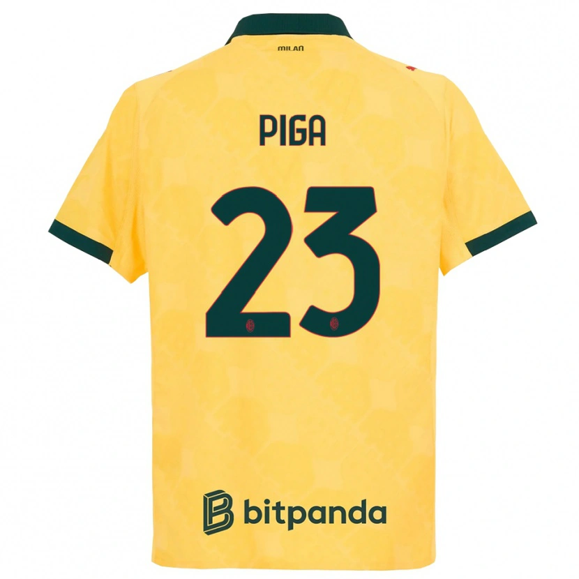 Danxen Men Julie Piga #23 Yellow Black Third Jersey 2025/26 T-Shirt