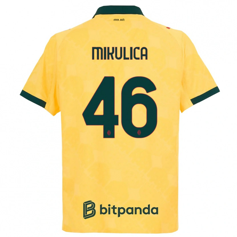 Danxen Men Petra Mikulica #46 Yellow Black Third Jersey 2025/26 T-Shirt