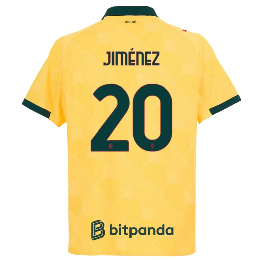 Danxen Men Álex Jiménez #20 Yellow Black Third Jersey 2025/26 T-Shirt