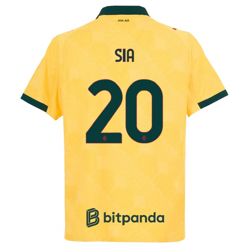 Danxen Men Diego Sia #20 Yellow Black Third Jersey 2025/26 T-Shirt