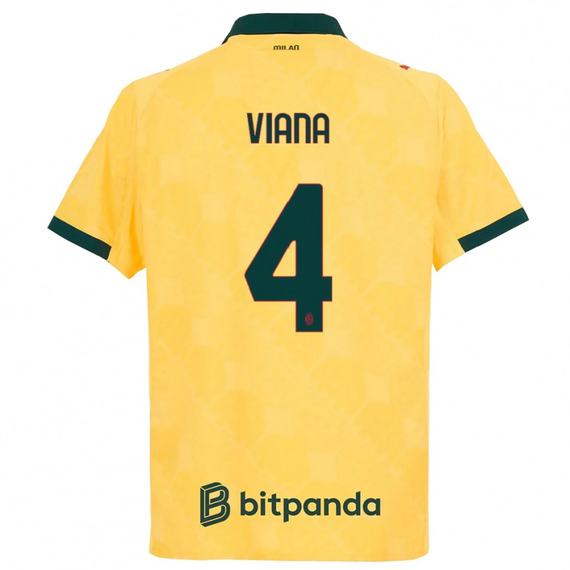 Danxen Men Viana Seedorf #4 Yellow Black Third Jersey 2025/26 T-Shirt