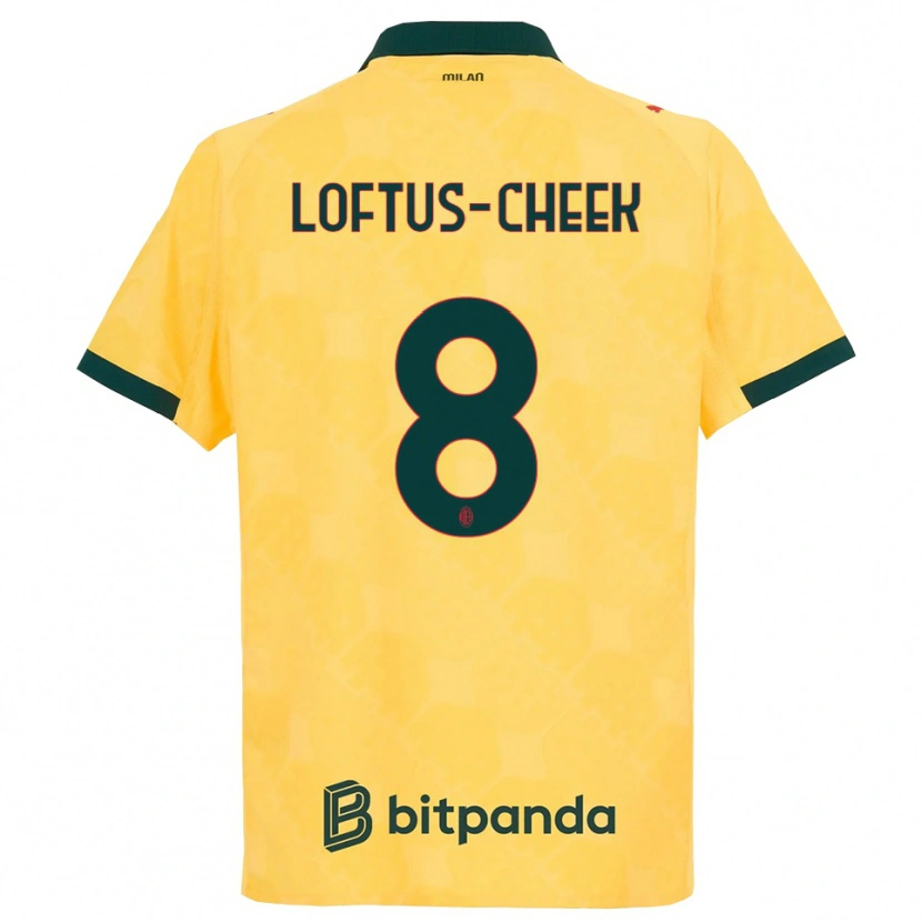 Danxen Men Ruben Loftus-Cheek #8 Yellow Black Third Jersey 2025/26 T-Shirt