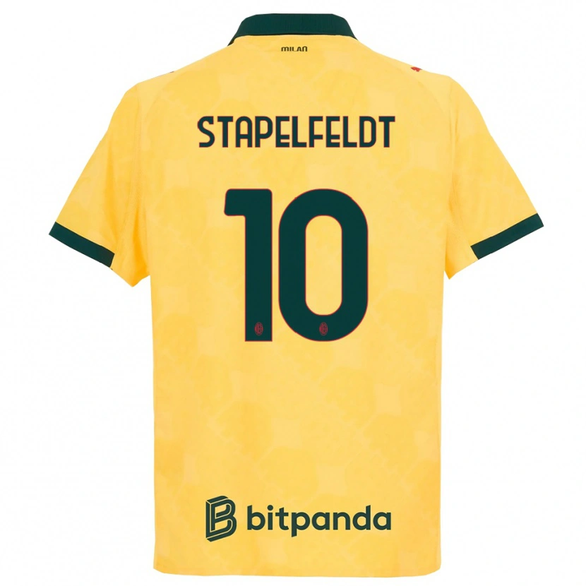 Danxen Men Nina Stapelfeldt #10 Yellow Black Third Jersey 2025/26 T-Shirt