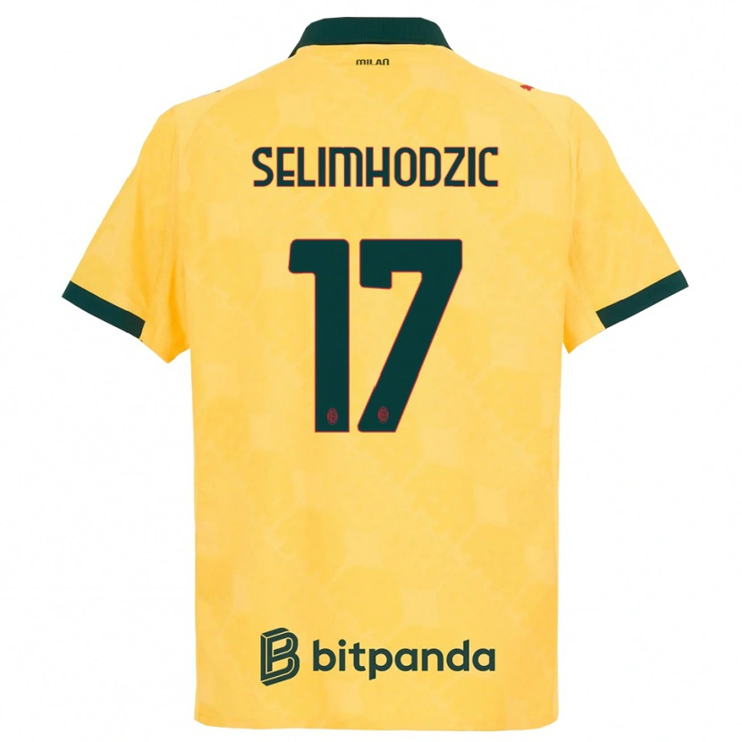 Danxen Men Noa Selimhodzic #17 Yellow Black Third Jersey 2025/26 T-Shirt