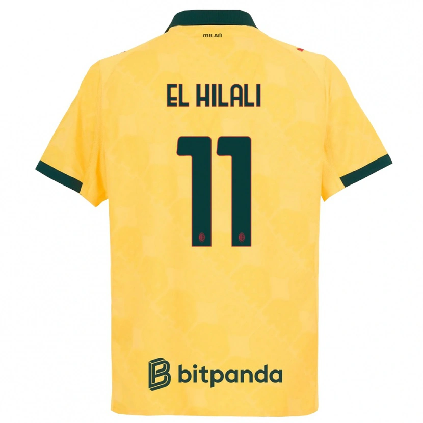 Danxen Men Youns El Hilali #11 Yellow Black Third Jersey 2025/26 T-Shirt