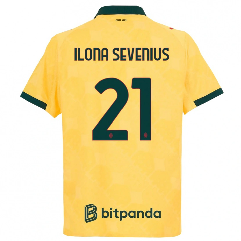 Danxen Men Oona Ilona Sevenius #21 Yellow Black Third Jersey 2025/26 T-Shirt