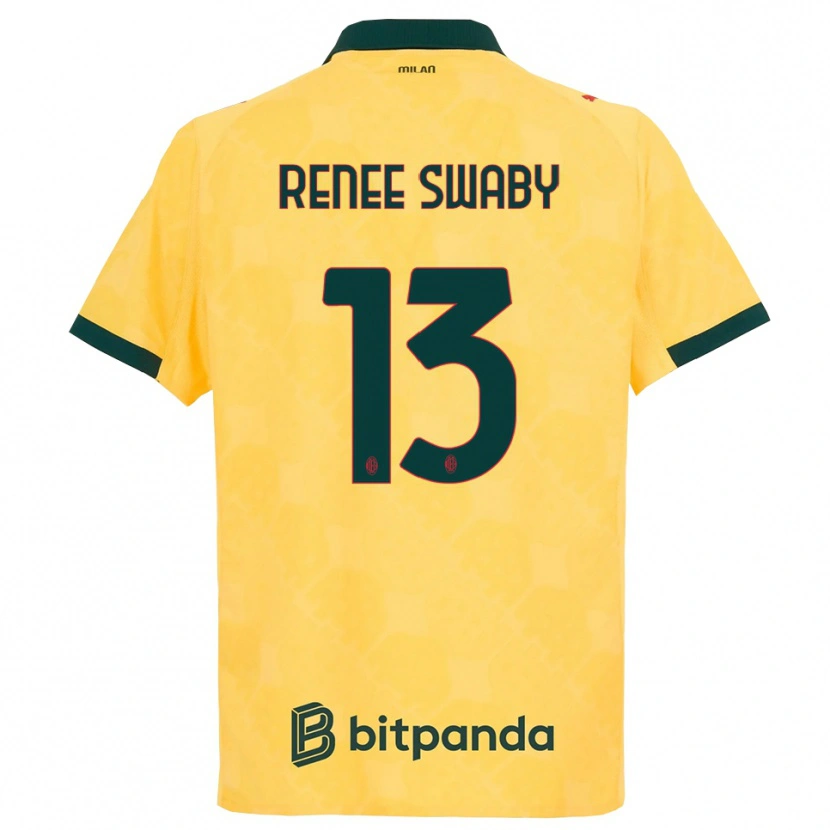 Danxen Men Allyson Renee Swaby #13 Yellow Black Third Jersey 2025/26 T-Shirt