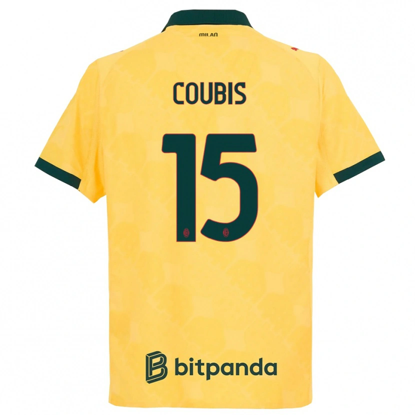 Danxen Men Andrei Coubiș #15 Yellow Black Third Jersey 2025/26 T-Shirt