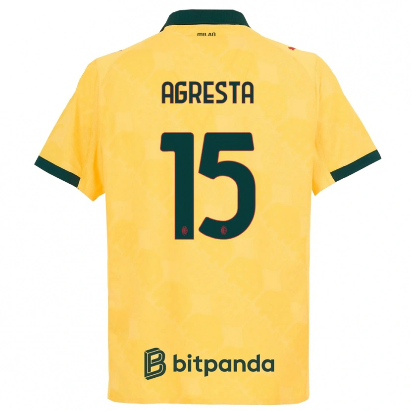 Danxen Men Stefano Agresta #15 Yellow Black Third Jersey 2025/26 T-Shirt