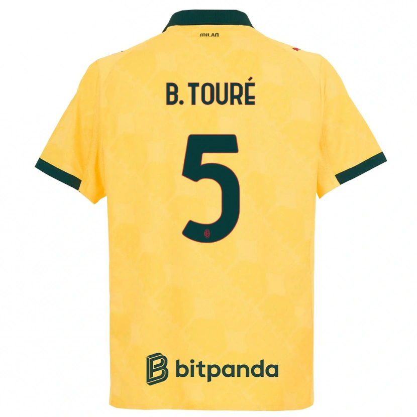 Danxen Men Fode Ballo-Toure #5 Yellow Black Third Jersey 2025/26 T-Shirt