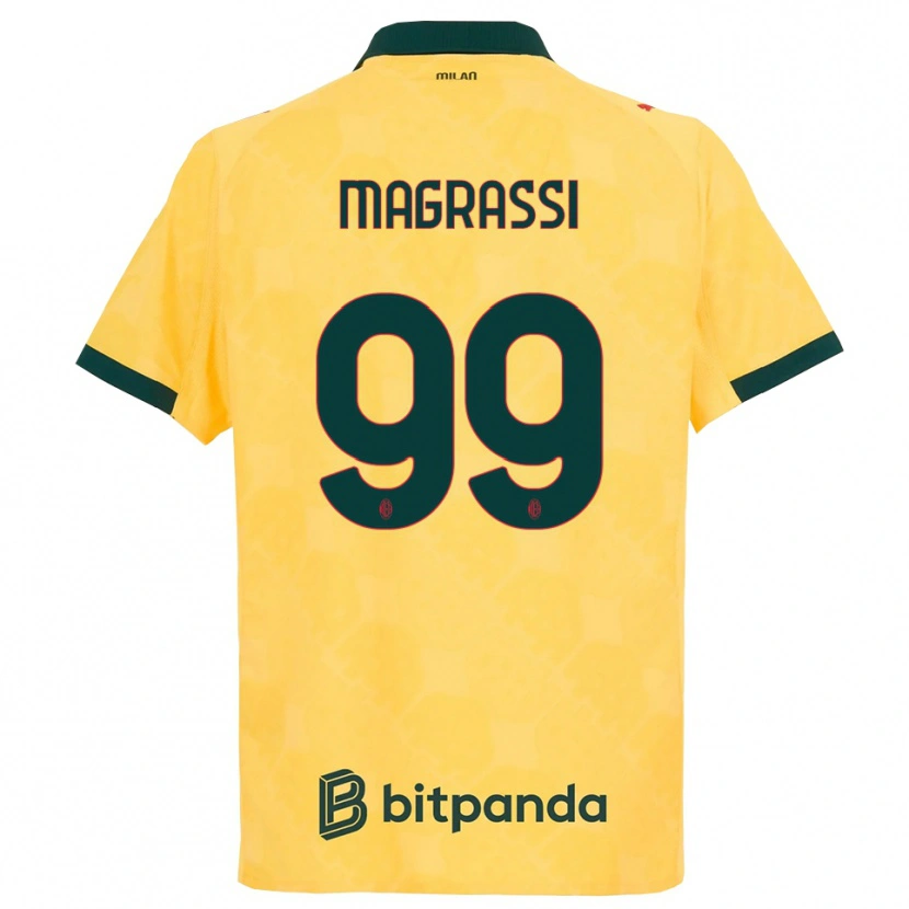 Danxen Men Andrea Magrassi #99 Yellow Black Third Jersey 2025/26 T-Shirt