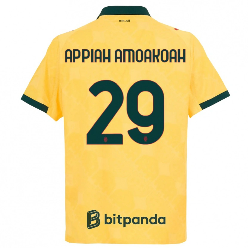 Danxen Men Karen Appiah Amoakoah #29 Yellow Black Third Jersey 2025/26 T-Shirt