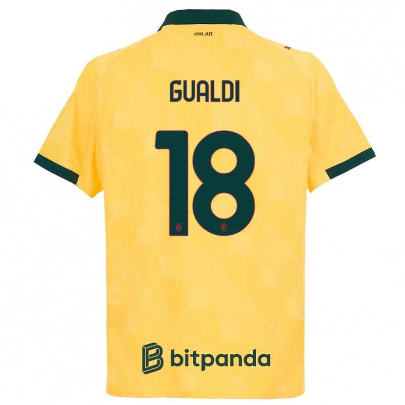 Danxen Men Andrea Gualdi #18 Yellow Black Third Jersey 2025/26 T-Shirt