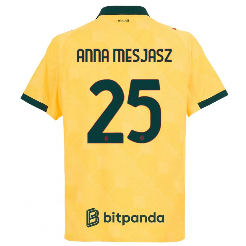 Danxen Men Małgorzata Anna Mesjasz #25 Yellow Black Third Jersey 2025/26 T-Shirt