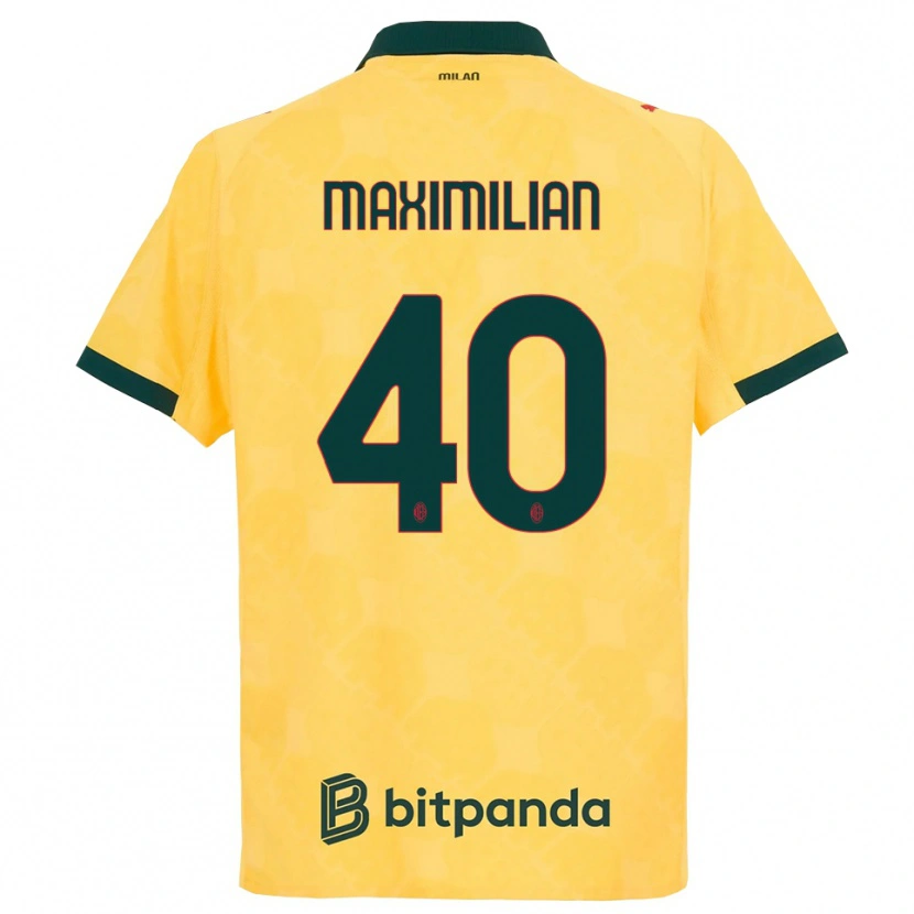 Danxen Men Maximilian Ibrahimović #40 Yellow Black Third Jersey 2025/26 T-Shirt