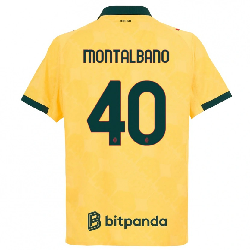 Danxen Men Nicolo Montalbano #40 Yellow Black Third Jersey 2025/26 T-Shirt