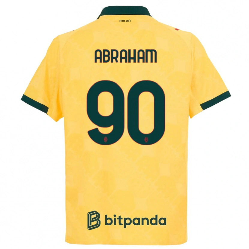 Danxen Men Tammy Abraham #90 Yellow Black Third Jersey 2025/26 T-Shirt