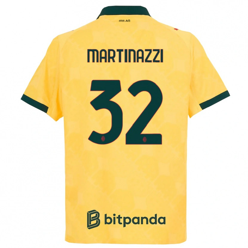 Danxen Men Luca Martinazzi #32 Yellow Black Third Jersey 2025/26 T-Shirt