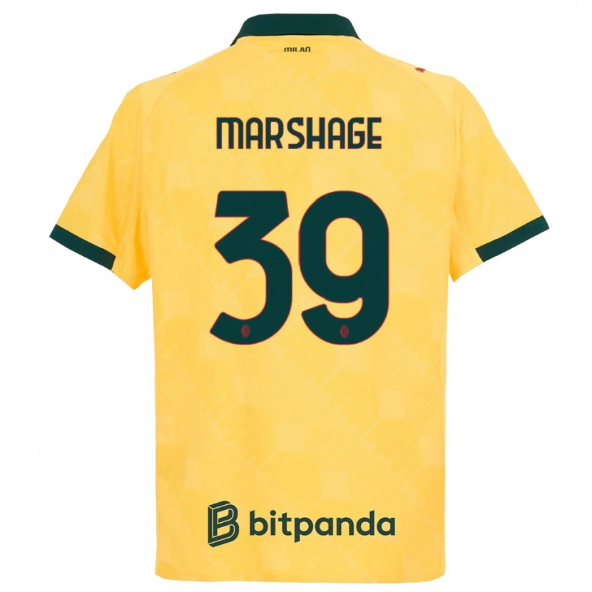 Danxen Men Wilgot Marshage #39 Yellow Black Third Jersey 2025/26 T-Shirt