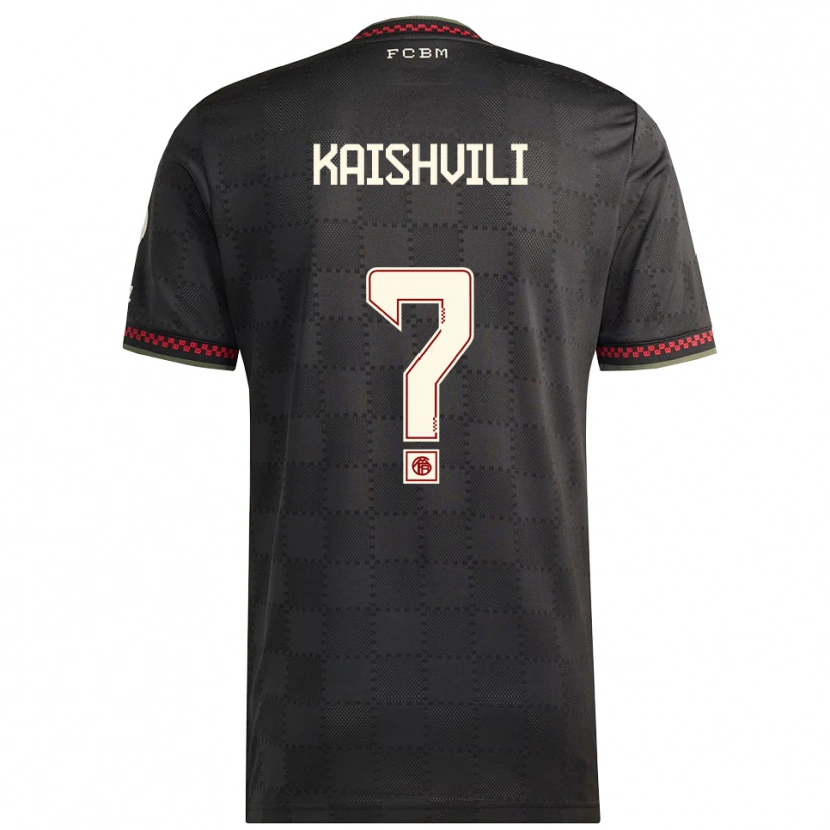 Danxen Men Jamal Kaishvili #0 Black White Third Jersey 2025/26 T-Shirt