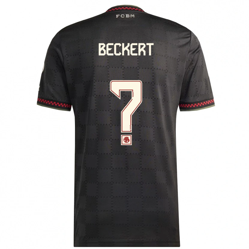 Danxen Men Valentin Beckert #0 Black White Third Jersey 2025/26 T-Shirt