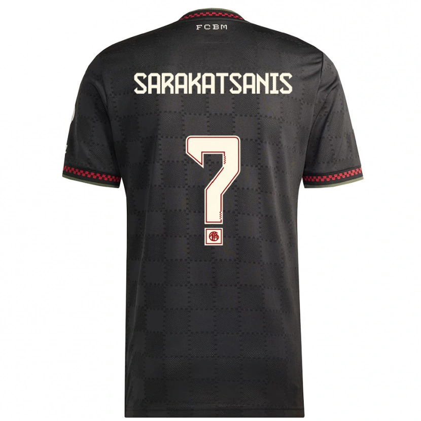 Danxen Men Angelos Sarakatsanis #0 Black White Third Jersey 2025/26 T-Shirt