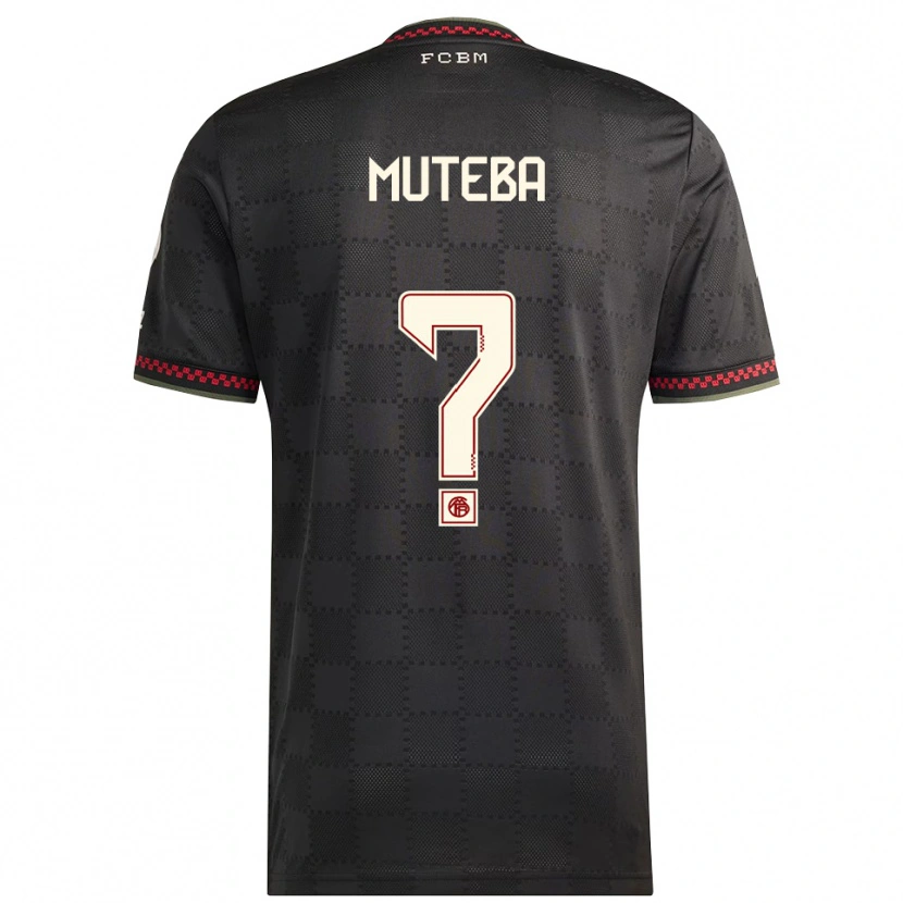 Danxen Men Elias Muteba #0 Black White Third Jersey 2025/26 T-Shirt