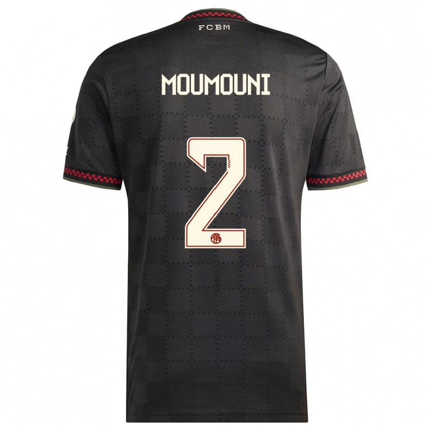 Danxen Men Rayan Moumouni #2 Black White Third Jersey 2025/26 T-Shirt