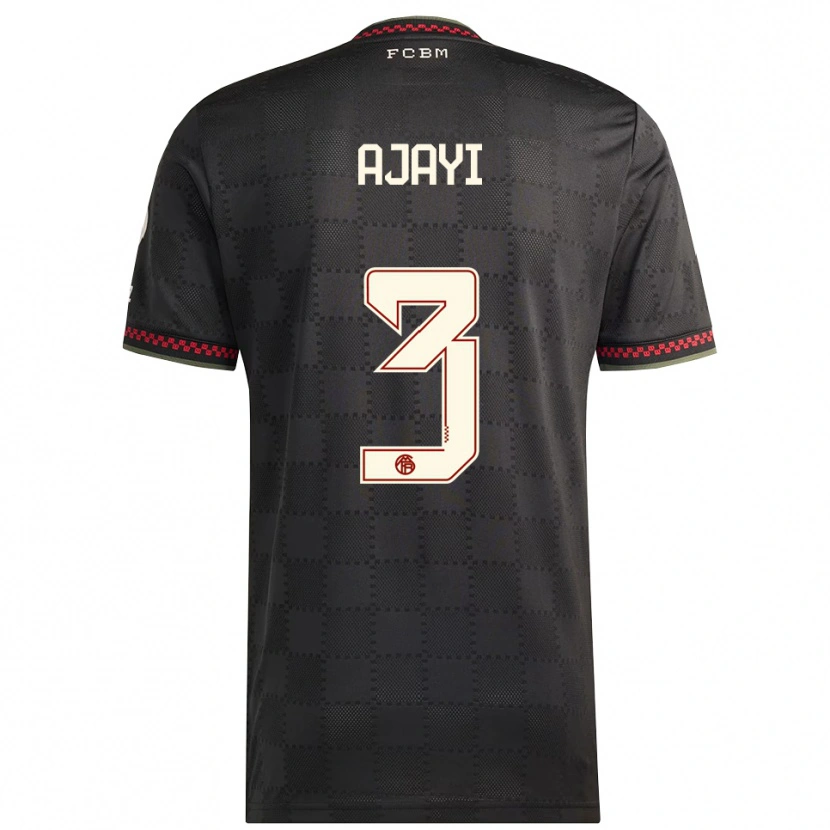 Danxen Men Richard Ajayi #3 Black White Third Jersey 2025/26 T-Shirt