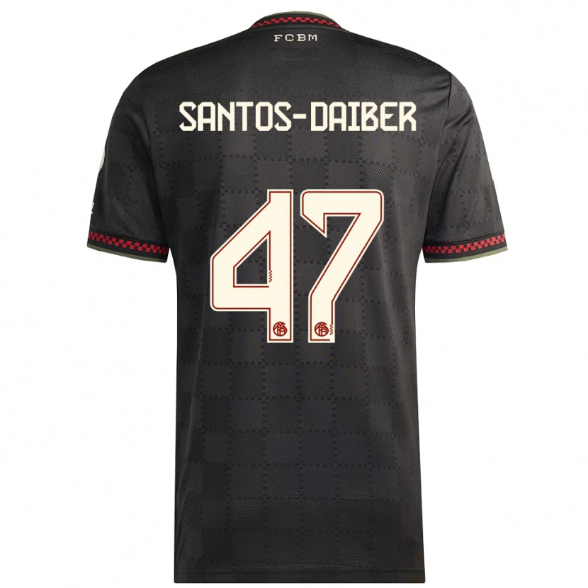 Danxen Men David Santos Daiber #47 Black White Third Jersey 2025/26 T-Shirt