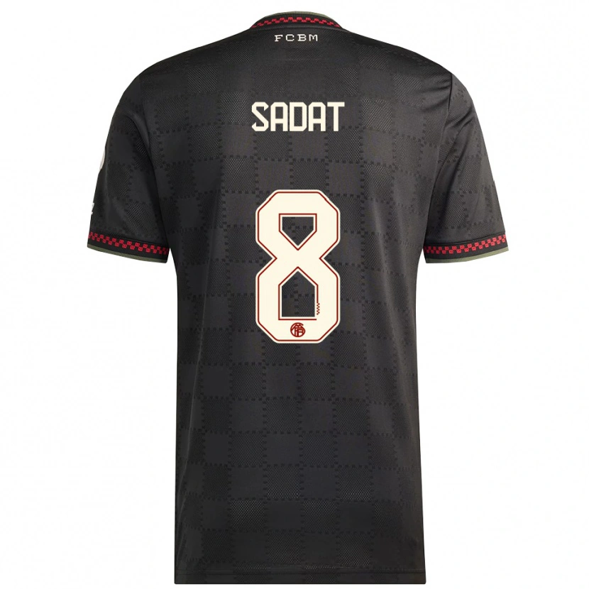 Danxen Men Mudaser Sadat #8 Black White Third Jersey 2025/26 T-Shirt