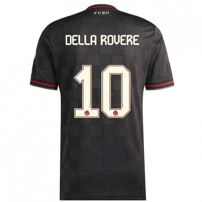 Danxen Men Guido Della Rovere #10 Black White Third Jersey 2025/26 T-Shirt