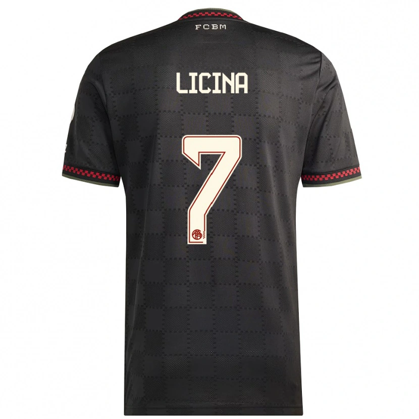 Danxen Men Adin Licina #7 Black White Third Jersey 2025/26 T-Shirt