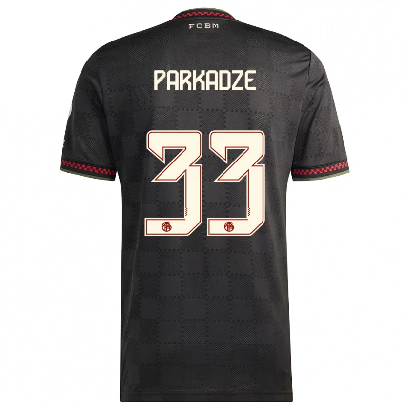 Danxen Men Luka Parkadze #33 Black White Third Jersey 2025/26 T-Shirt
