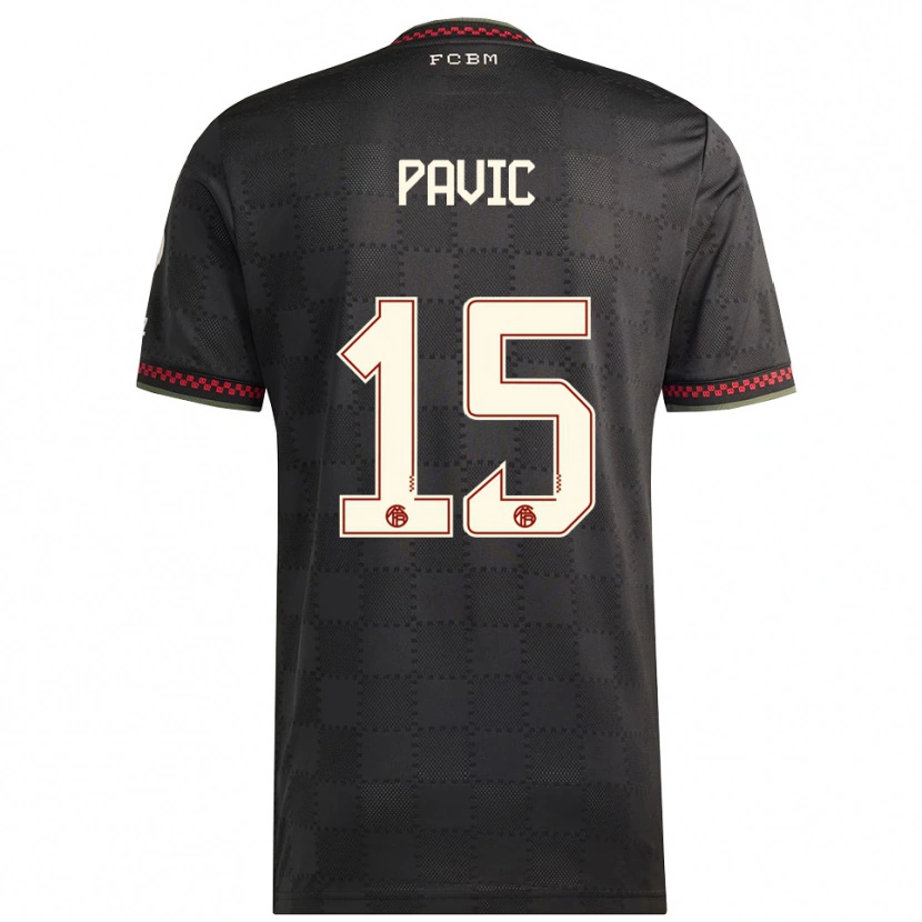 Danxen Men Filip Pavic #15 Black White Third Jersey 2025/26 T-Shirt