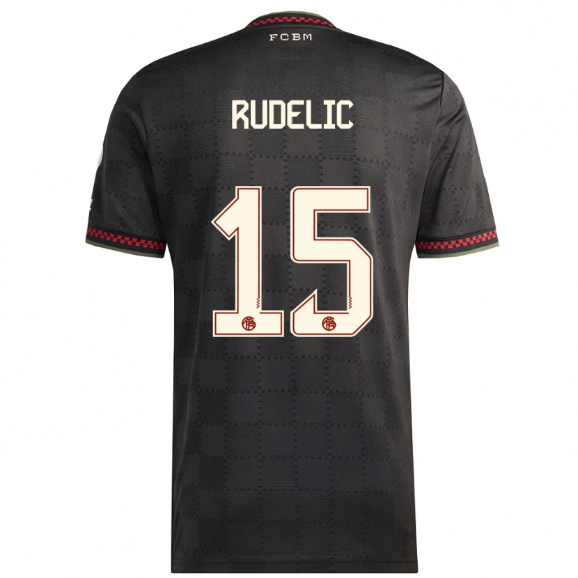 Danxen Men Ivana Rudelic #15 Black White Third Jersey 2025/26 T-Shirt
