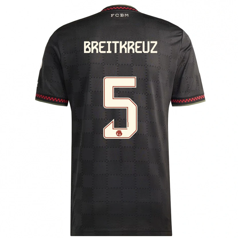 Danxen Men Steve Breitkreuz #5 Black White Third Jersey 2025/26 T-Shirt
