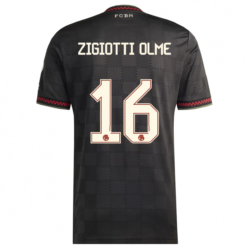 Danxen Men Julia Zigiotti Olme #16 Black White Third Jersey 2025/26 T-Shirt