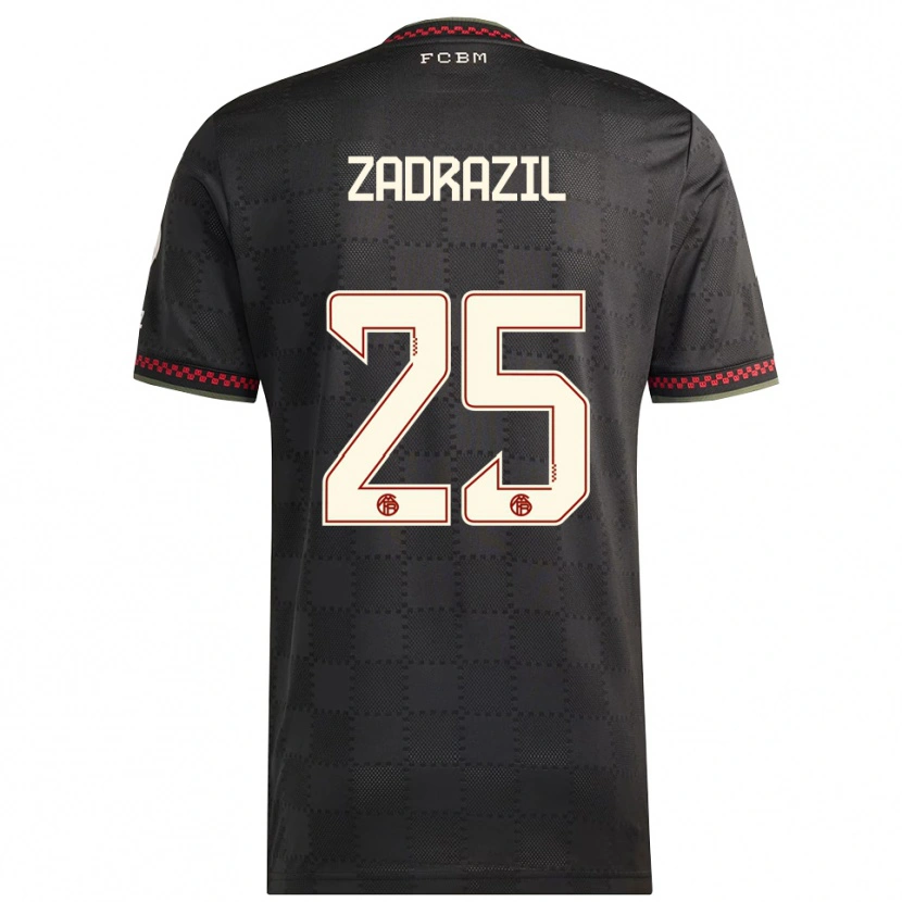 Danxen Men Sarah Zadrazil #25 Black White Third Jersey 2025/26 T-Shirt