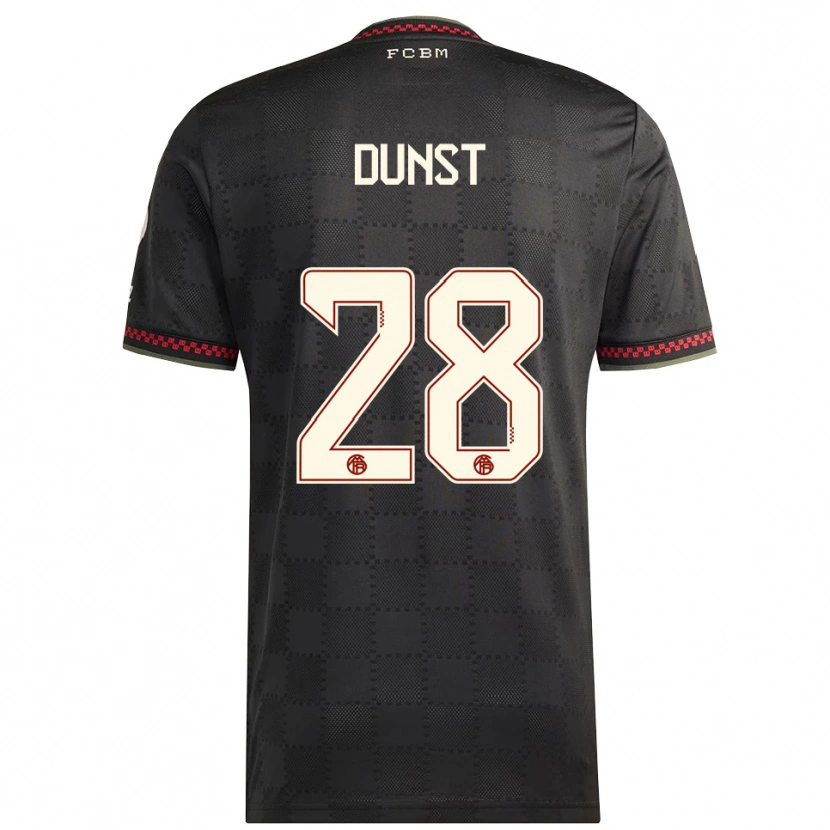 Danxen Men Barbara Dunst #28 Black White Third Jersey 2025/26 T-Shirt