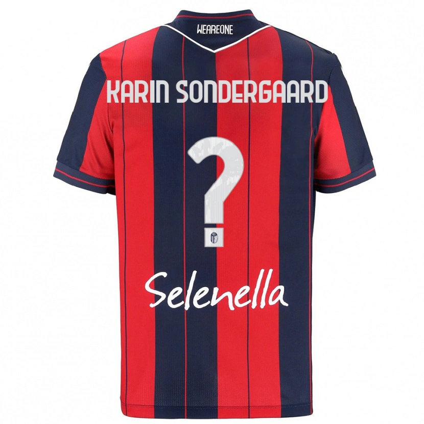 Danxen Women Alice Karin Sondergaard #0 Red Navy Home Jersey 2025/26 T-Shirt