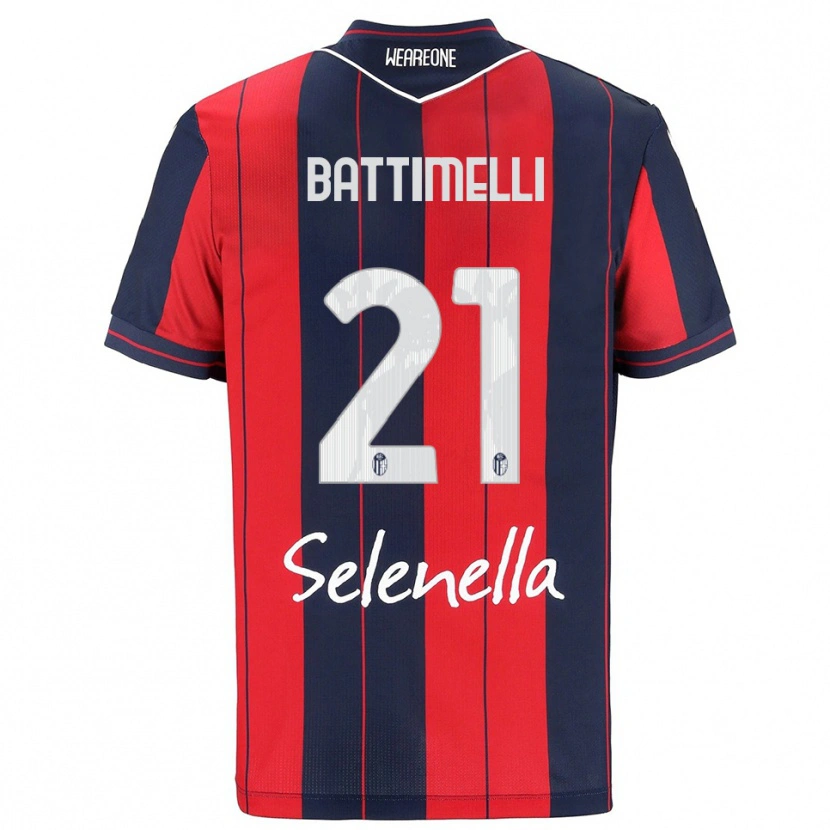Danxen Women Giuseppe Battimelli #21 Red Navy Home Jersey 2025/26 T-Shirt