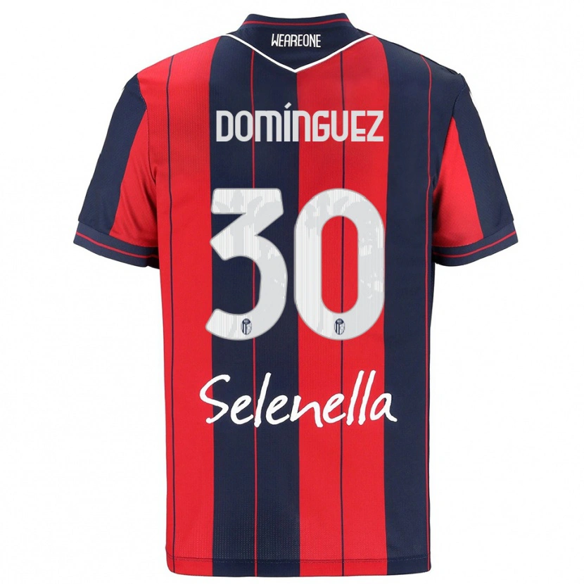 Danxen Women Benja Domínguez #30 Red Navy Home Jersey 2025/26 T-Shirt
