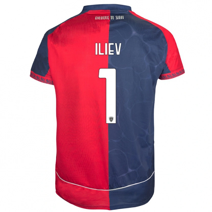 Danxen Women Velizar-Iliya Iliev #1 Red Navy Home Jersey 2025/26 T-Shirt