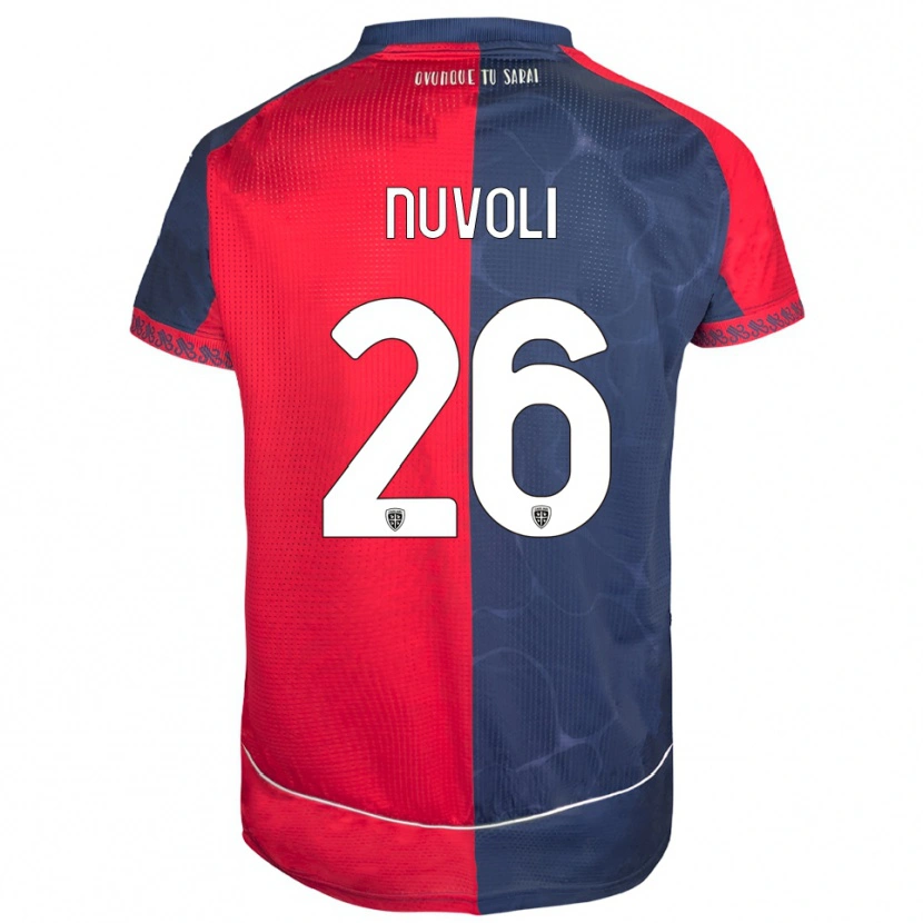 Danxen Women Matteo Nuvoli #26 Red Navy Home Jersey 2025/26 T-Shirt