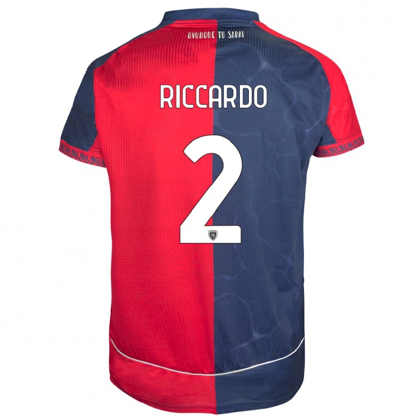 Danxen Women Riccardo Congiu #2 Red Navy Home Jersey 2025/26 T-Shirt