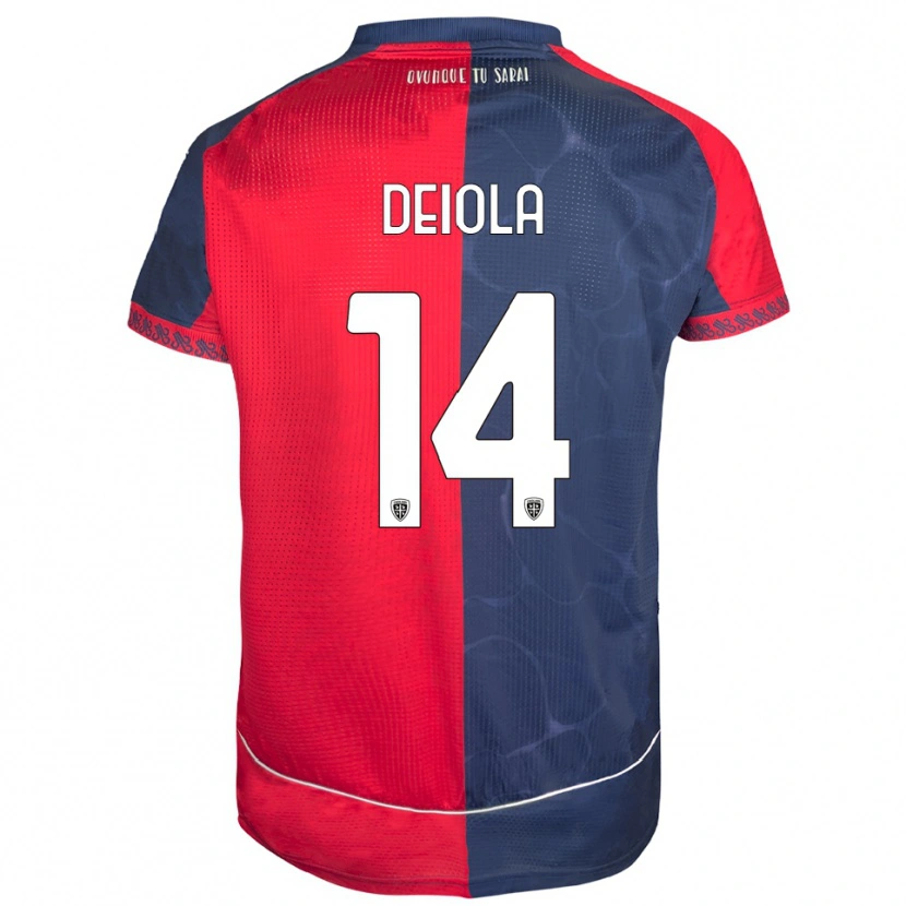 Danxen Women Alessandro Deiola #14 Red Navy Home Jersey 2025/26 T-Shirt