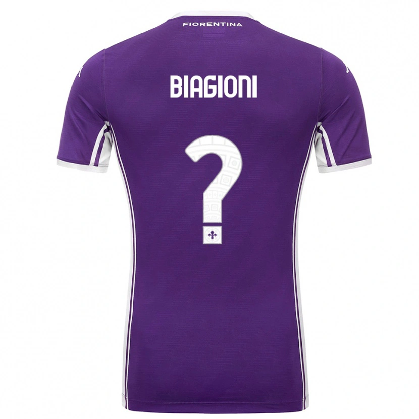 Danxen Women Lorenzo Biagioni #0 Purple White Home Jersey 2025/26 T-Shirt