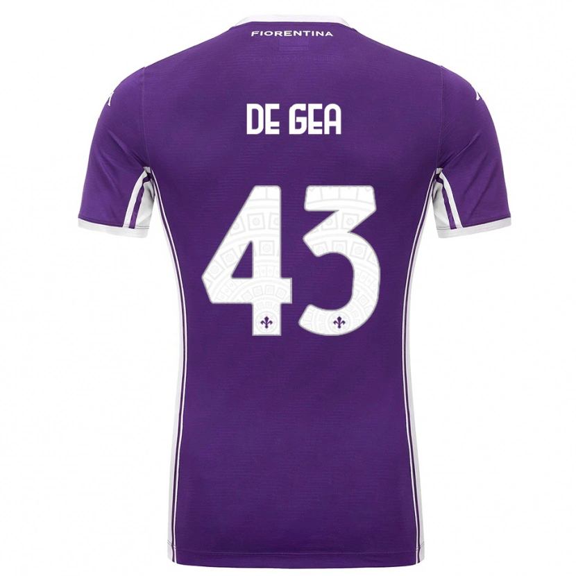 Danxen Women David De Gea #43 Purple White Home Jersey 2025/26 T-Shirt